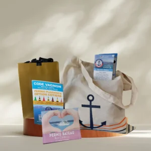 Le coffret cadeau côtier en boutique au bateau école Cercle Nautique by Cefom